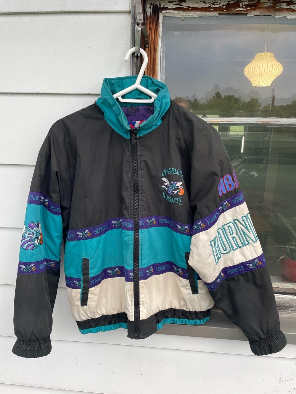 Vintage 90s Charlotte Hornets NBA Pro Player Jacket XL
